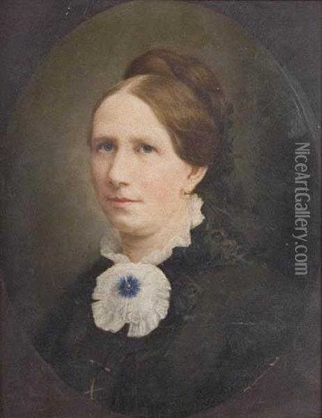 Portret Kobiety Oil Painting - Wilhelm Eberhardt