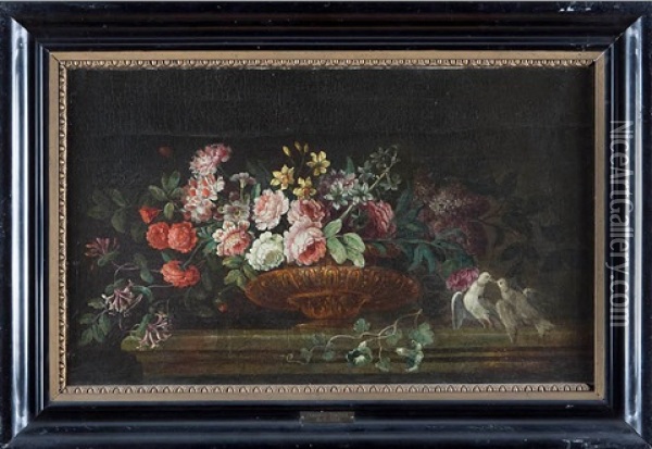Waza Z Kwiatami Oil Painting - Coenraet (Conrad) Roepel
