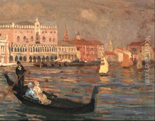 Entrance To The Grand Canal, Venice Oil Painting - Emanuel Phillips Fox