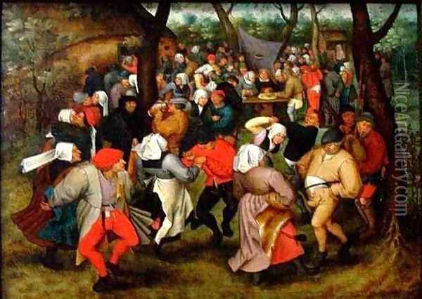 The Outdoor Wedding Dance Oil Painting - Pieter The Younger Brueghel