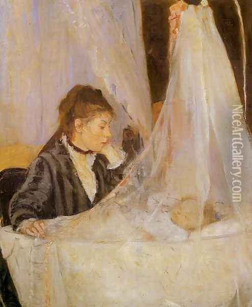 Cradle Oil Painting - Berthe Morisot