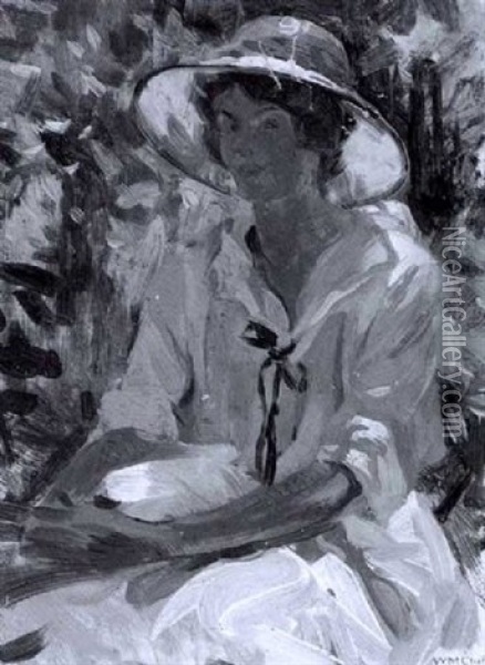 Sitzendes Madchen Im Garten Oil Painting - Walter Marshall Clute
