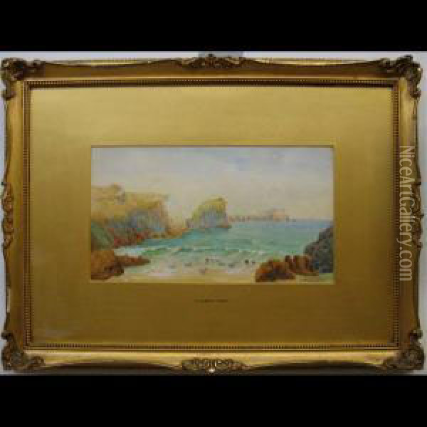 Coastal View Wth Gulls Oil Painting - Edward Aubrey Hunt