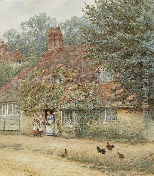 The Fish Shop, Haslemere Oil Painting - Helen Mary Elizabeth Allingham