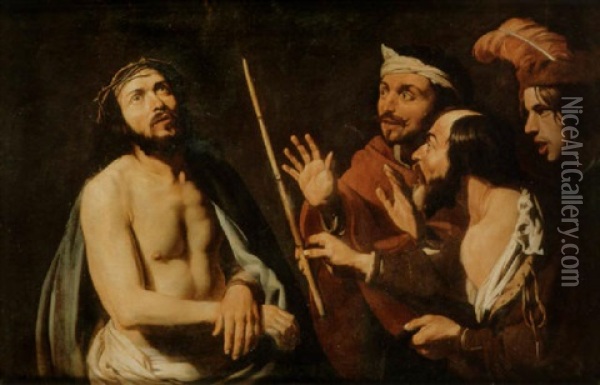 Le Christ Au Roseau Oil Painting - Dirck Van Baburen
