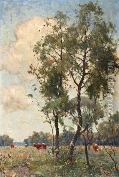 Landschap Bij Pont Sainte-maxence Oil Painting - Gerard Altmann