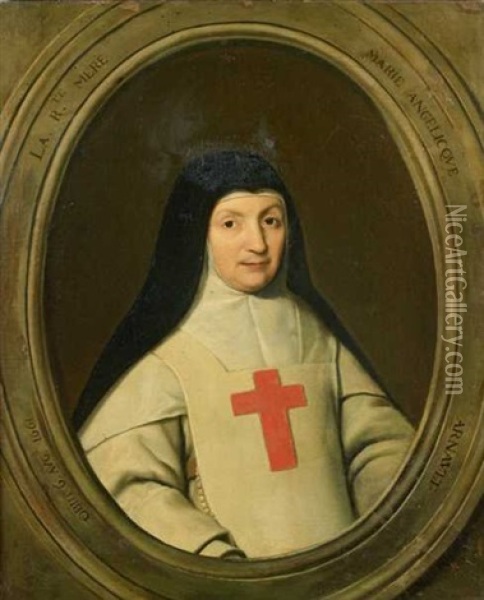 Portrait De Jacqueline-marie Dite Angelique Arnauld Oil Painting - Philippe de Champaigne