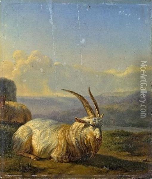 Ruhender Ziegenbock Oil Painting - Balthasar Paul Ommeganck