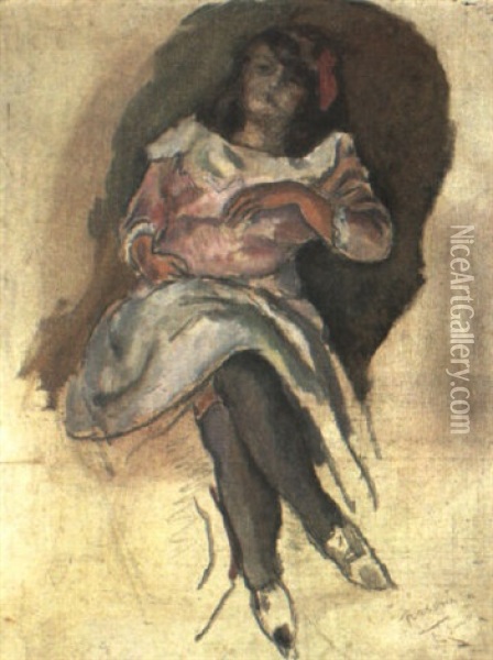 Jeune Femme Au Fauteuil Oil Painting - Jules Pascin