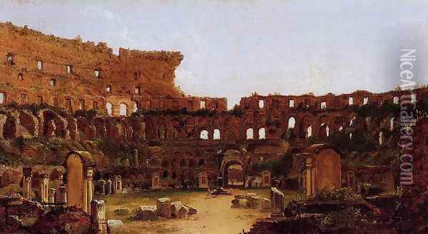 Interior of the Colosseum, Rome Oil Painting - Thomas Cole