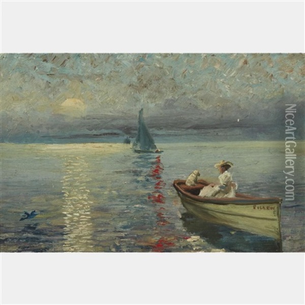 Nocturne - Toronto Bay Oil Painting - Frederic Marlett Bell-Smith
