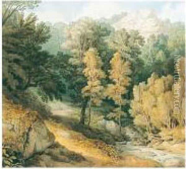 Canonteign, Devon Oil Painting - John White Abbott