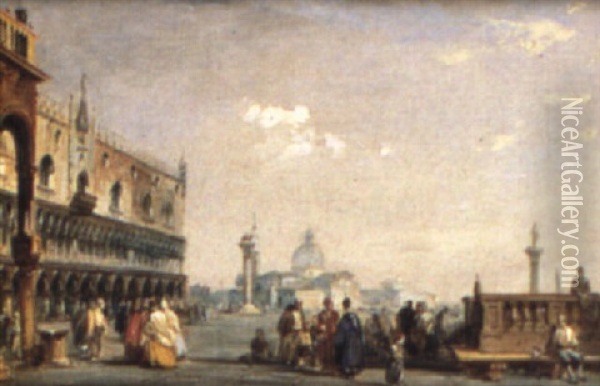 The Piazzetta, Venice Oil Painting - Edward Pritchett