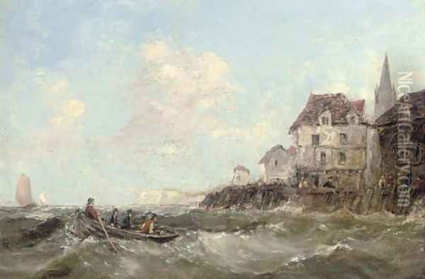 Off to the fishing grounds Oil Painting - Alfred Montague