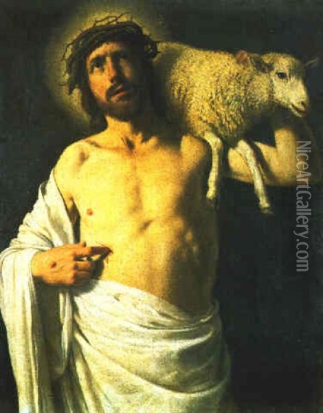 Christ As The Good Shepherd Oil Painting - Philippe de Champaigne
