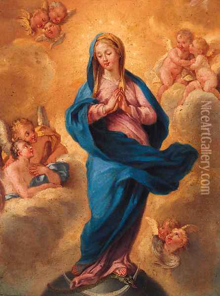The Immaculate Conception Oil Painting - Filipo Lauri
