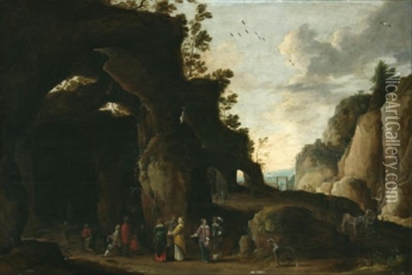 Klausnergrotte Oil Painting - Joos de Momper the Younger