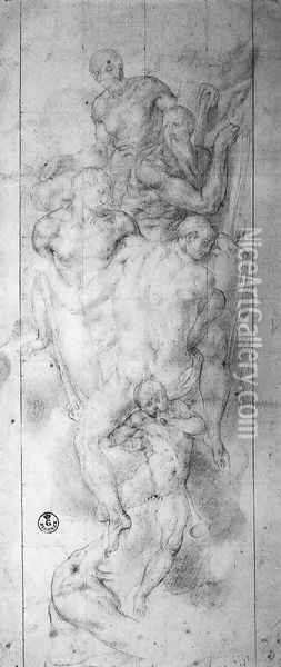 Four Evangelists c. 1550 Oil Painting - (Jacopo Carucci) Pontormo