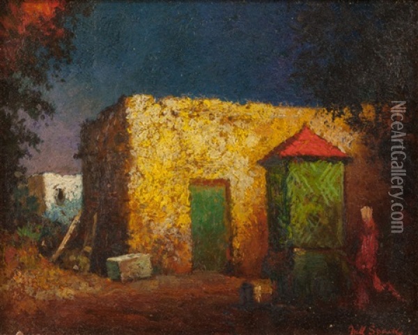 Courtyard Well, New Mexico Oil Painting - Will Sparks