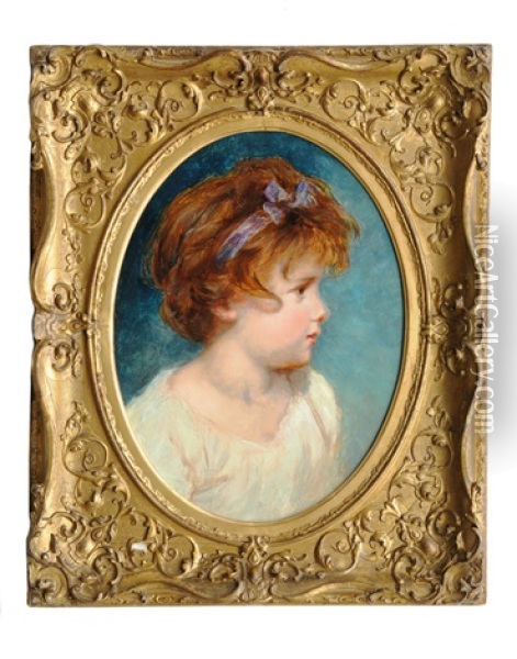 Head Of A Girl Oil Painting - Thomas Lawrence
