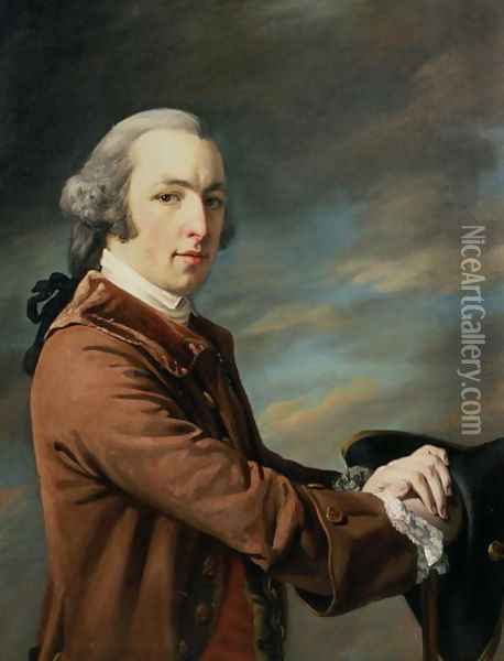 Portrait of a gentleman considered to be Sir Peter Byrne Leicester, Baronet (1732-70) Oil Painting - Francis Cotes