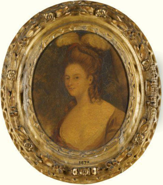 Portrait Of Lady Georgiana Spencer, Duchess Of Devonshire(1757-1806) Oil Painting - John Downman