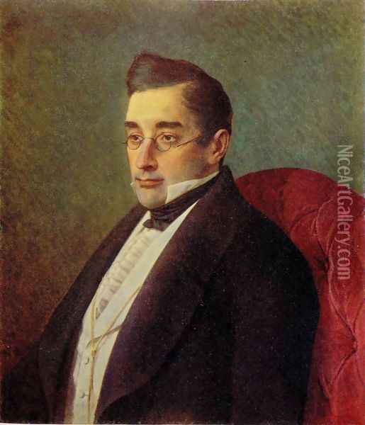Portrait of Alexandr Griboyedov Oil Painting - Ivan Nikolaevich Kramskoy