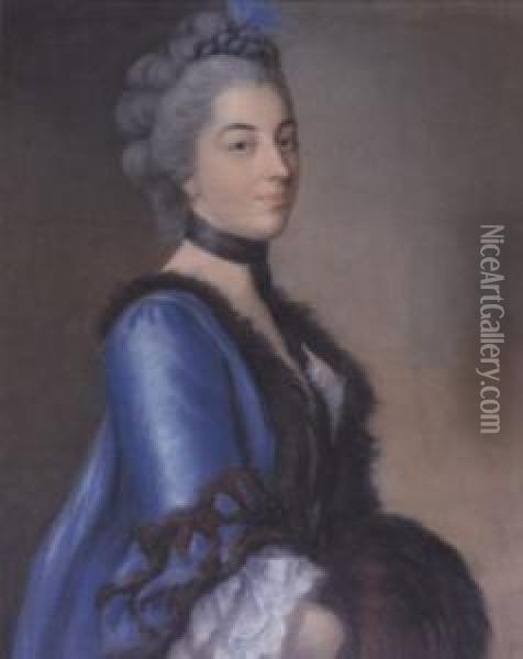 Madame Anne-marie Germaine De Vermenoux Oil Painting - Etienne Liotard