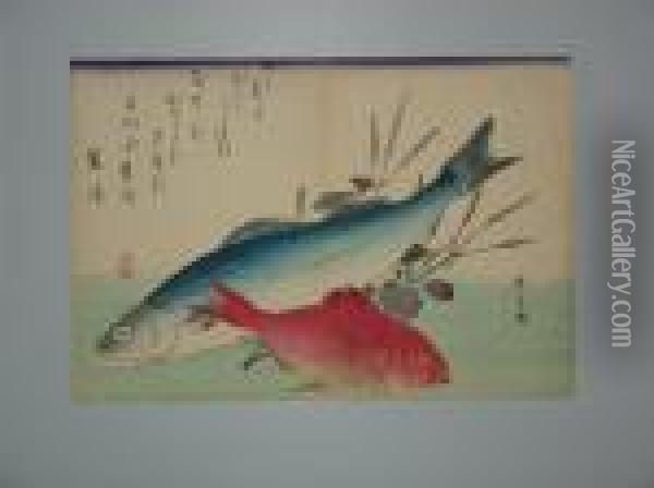 Suzuki Oil Painting - Utagawa or Ando Hiroshige