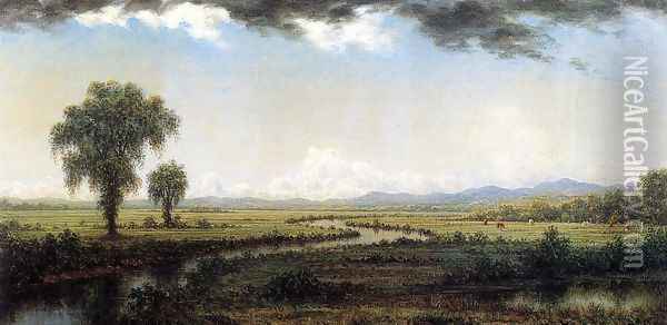 Storm Clouds Over The New Jersey Marshes Oil Painting - Martin Johnson Heade