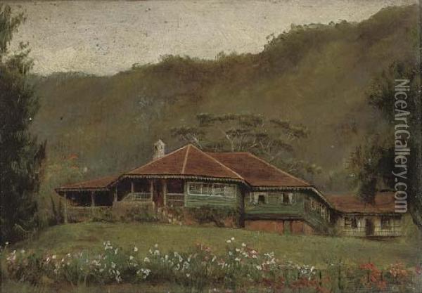 A Collection Of Hill Station Views, Believed To Be Ceylon Oil Painting - Margaret Maclure