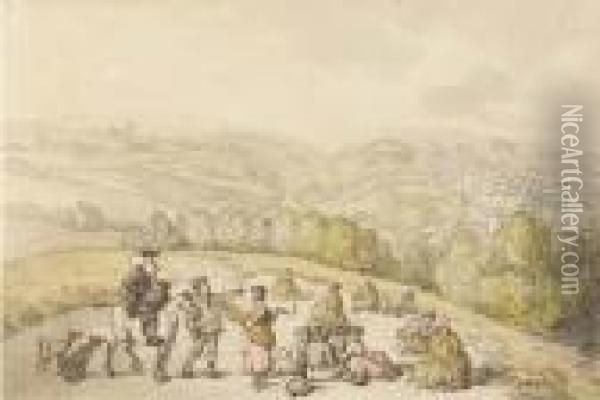 The Harvesters Oil Painting - Thomas Rowlandson