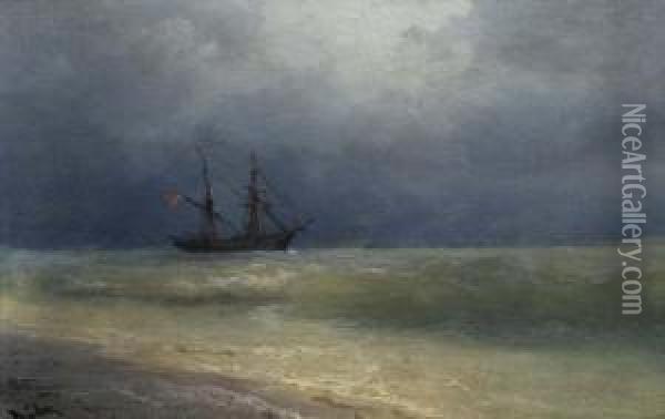 Marine. 1898. Oil Painting - Ivan Konstantinovich Aivazovsky