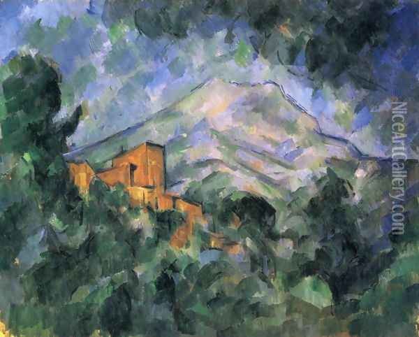 Mont Sainte-Victoire and Chateau Noir Oil Painting - Paul Cezanne