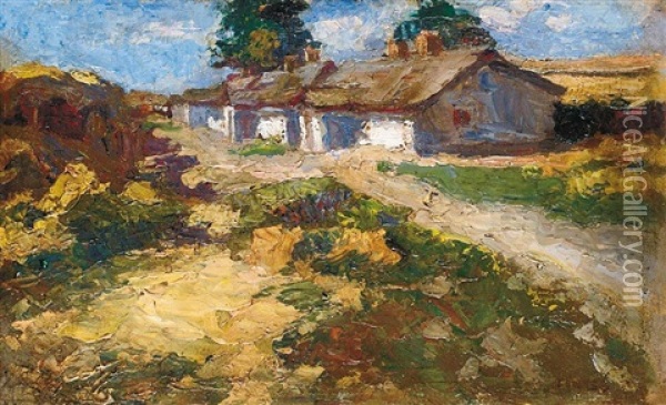 Farmhouse Oil Painting - Adolf Fenyes