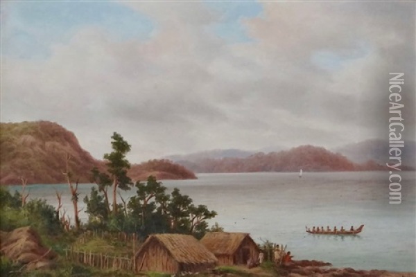 Lake Waikaremoana Oil Painting - William George Baker