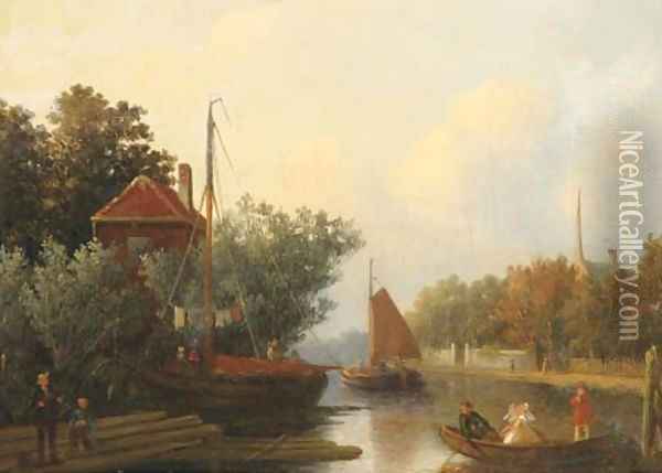 The ferry Oil Painting - Joseph Bles