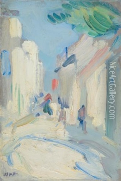 Streetscene, France Oil Painting - Samuel John Peploe