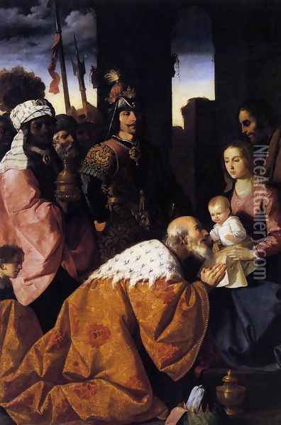 Adoration of the Magi 1639-40 Oil Painting - Francisco De Zurbaran