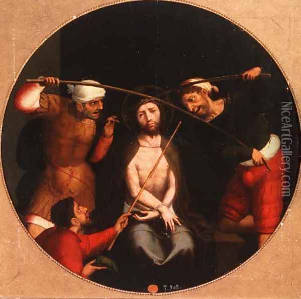 Christ crowned with Thorns Oil Painting - Juan Correa de Vivar
