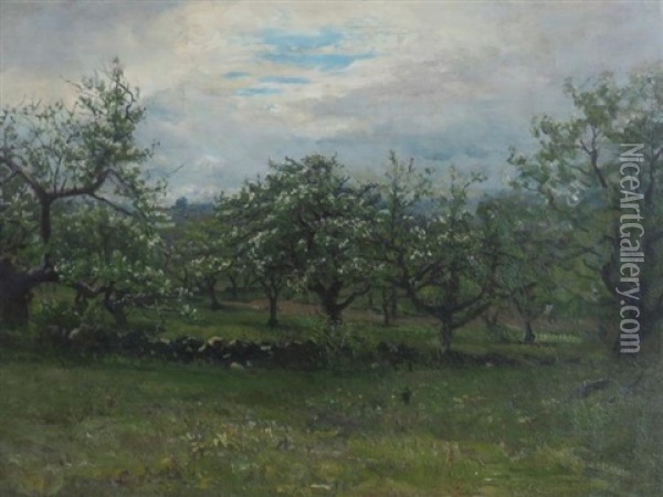 Apple Orchard Oil Painting - John Joseph Enneking