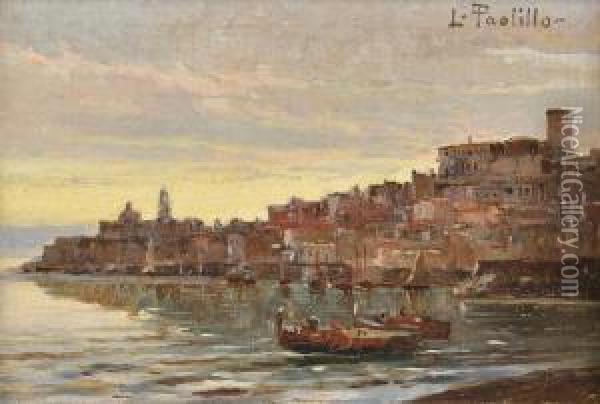 Costa Amalfitana Oil Painting - Luigi Paolillo