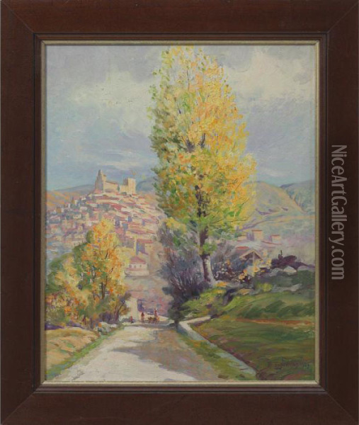 Road To The City Oil Painting - Benjamin Tupper Newman