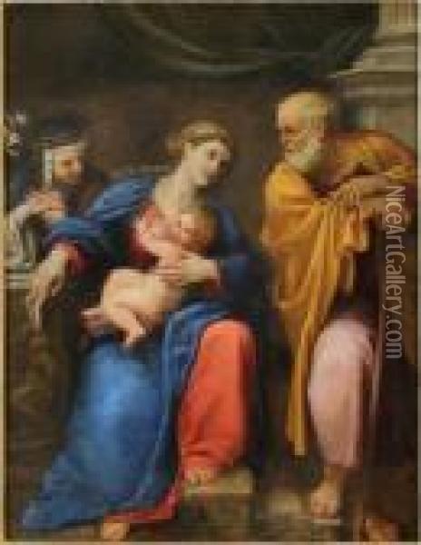 Sacra Famiglia Con Santa Teresa Oil Painting - Francesco Albani
