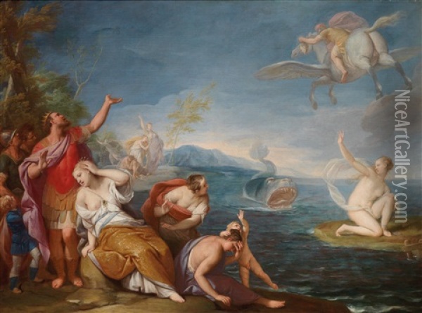 Perseus Und Andromeda Oil Painting - Gregorio Lazzarini