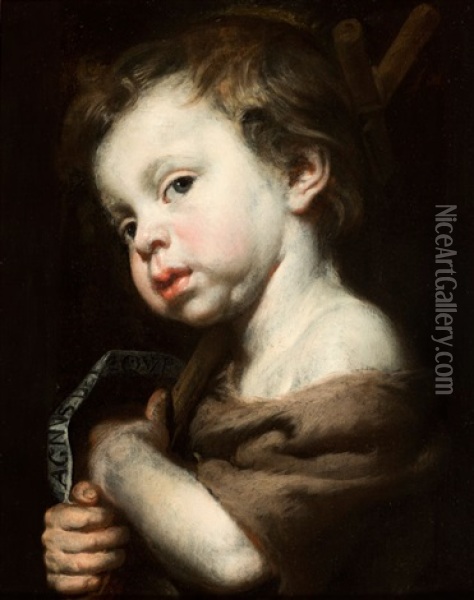Johannes Der Taufer Als Kind Oil Painting - Bernardo Strozzi