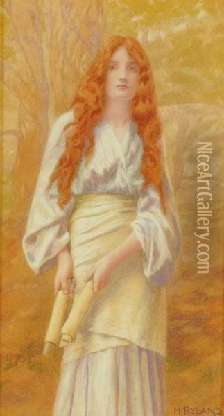 Glamour Oil Painting - Henry Ryland