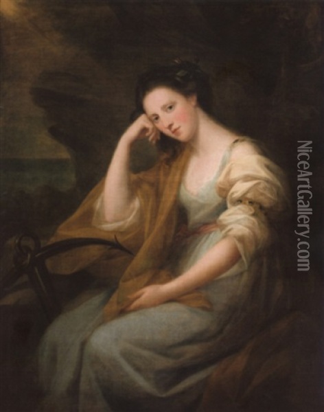 Portrat Der Lady Louis Macdonald Oil Painting - Angelika Kauffmann