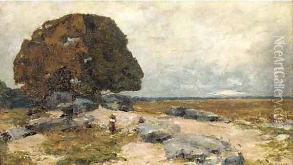 A grey day Oil Painting - Joseph Langsdale Pickering