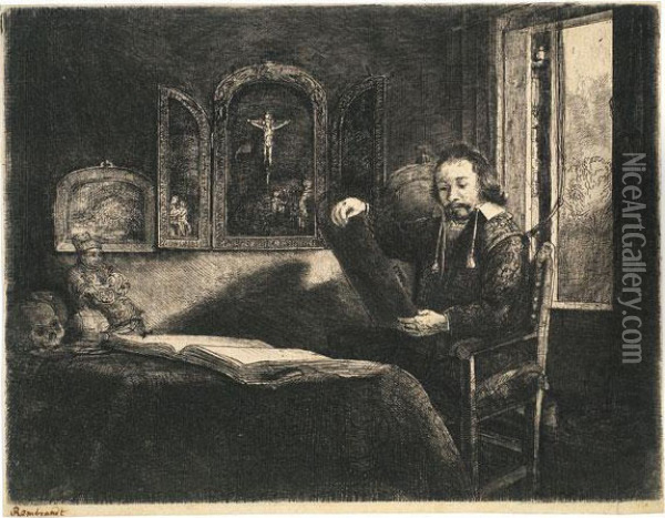 Abraham Francen, Apotheker Oil Painting - Rembrandt Van Rijn